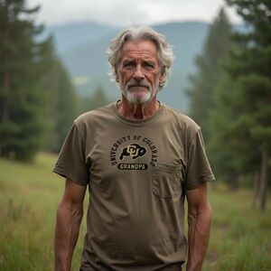 University of Colorado Grandpa Comfort Colors Tee Sz XL Grey